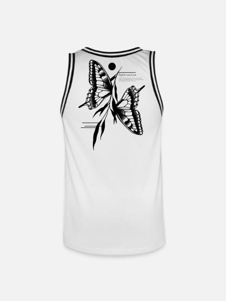 Dovetail Butterfly - Men's Basketball Jersey - white/black