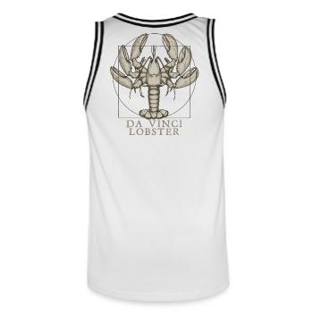 Da Vincis Hummer - Männer Basketball-Trikot - Weiß/Schwarz - Hinten - AI Model Male 185 dark (185cm)