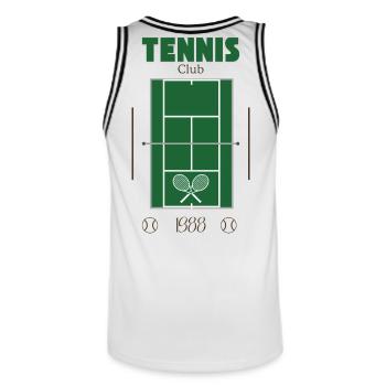 Tennis Club - Maillot de basket Homme - blanc/noir - Dos - AI Model Male 185 dark (185cm)