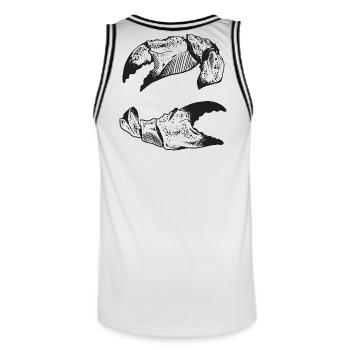 Nordique avec passion – style crabe ! - Maillot de basket Homme - blanc/noir - Dos - AI Model Male 185 dark (185cm)