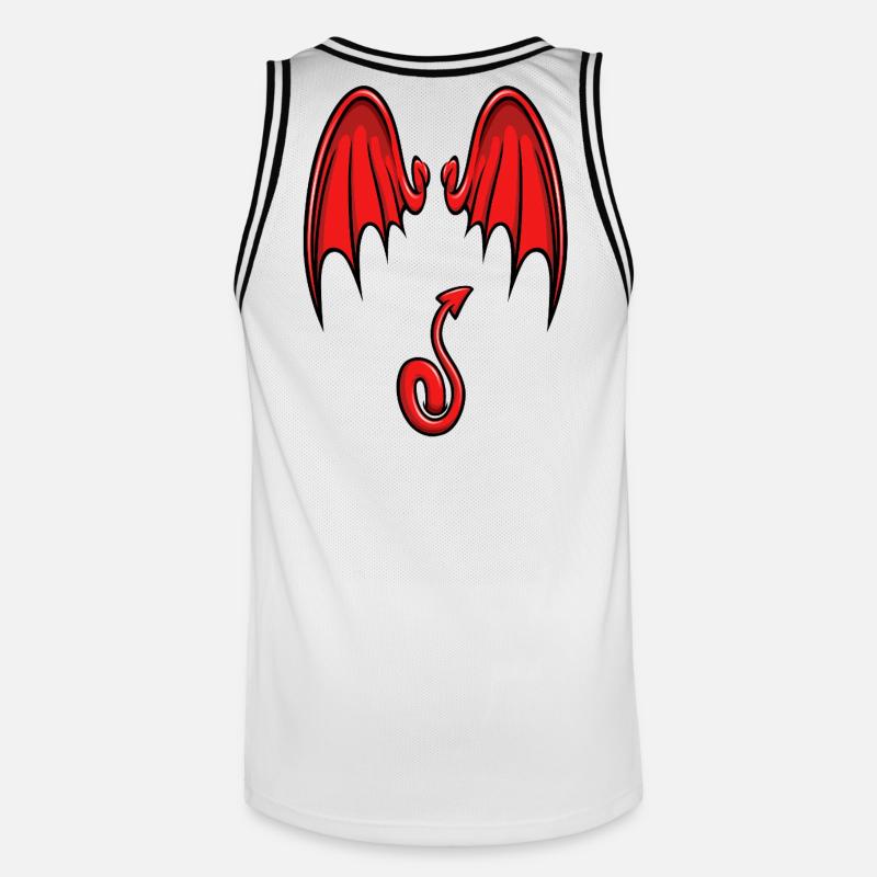 Ich bin ein kleiner Teufel - Männer Basketball-Trikot - Weiß/Schwarz