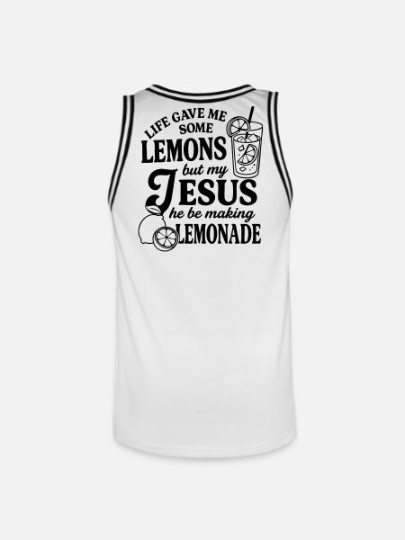 Life gave me lemons - Men's Basketball Jersey - white/black