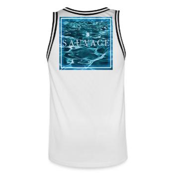Eau Sauvage - Maillot de basket Homme - blanc/noir - Dos - AI Model Male 185 dark (185cm)