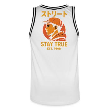 Streetstyle Stay True 1990 - Maillot de basket Homme - blanc/noir - Dos - AI Model Male 185 dark (185cm)