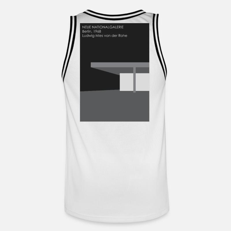 Architecture moderne : Musée des beaux-arts du Canada - Maillot de basket Homme - blanc/noir