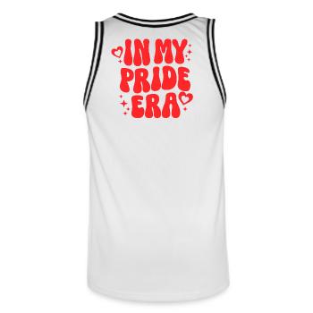 Pride Geschenk LGBTQ - Männer Basketball-Trikot - Weiß/Schwarz - Hinten - AI Model Male 185 dark (185cm)