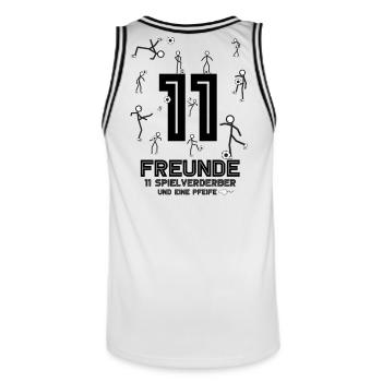 Football - Maillot de basket Homme - blanc/noir - Dos - AI Model Male 185 dark (185cm)