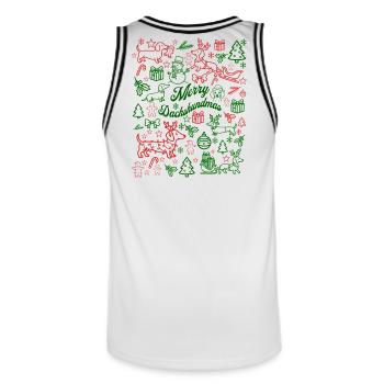 Joyeux Noël - Maillot de basket Homme - blanc/noir - Dos - AI Model Male 185 dark (185cm)