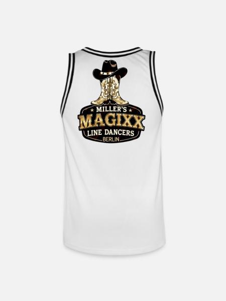 Miller's Magixx Line Dancers - Men's Basketball Jersey - white/black