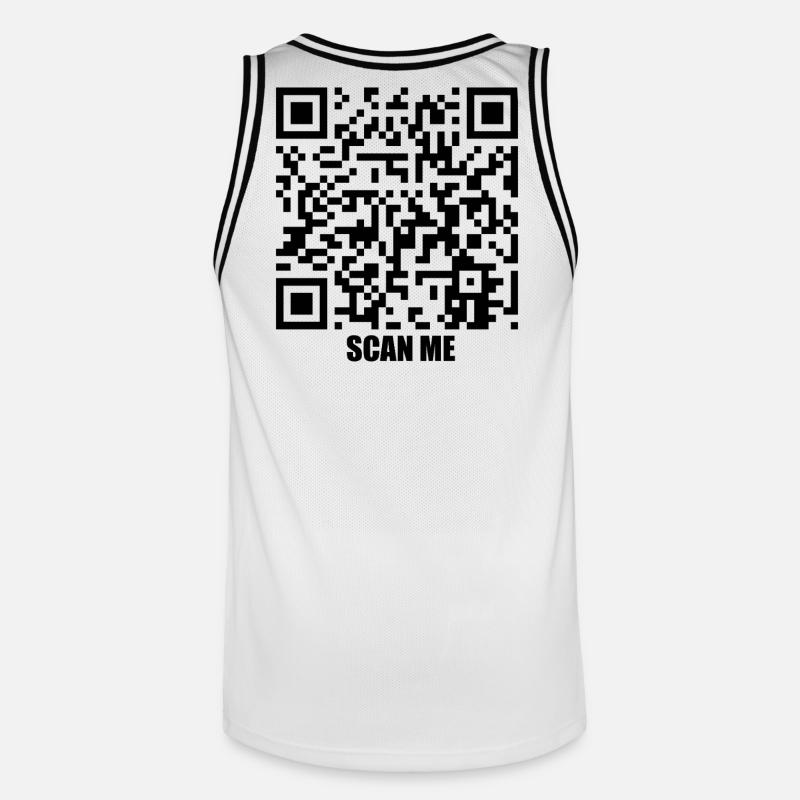 Message de citation – Souriez-moi - Maillot de basket Homme - blanc/noir