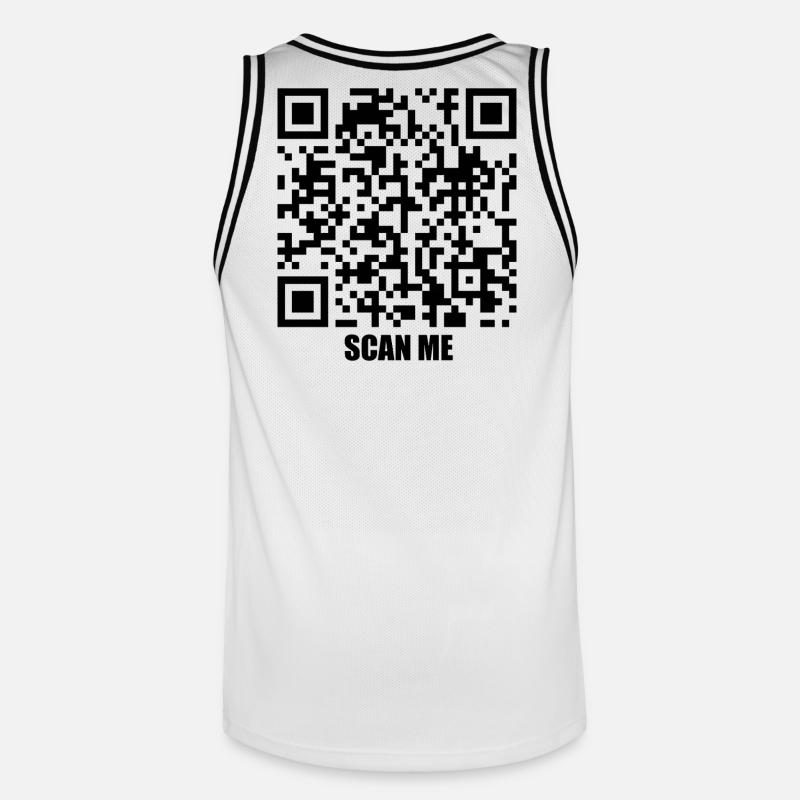 Message de citation – Trois secondes - Maillot de basket Homme - blanc/noir