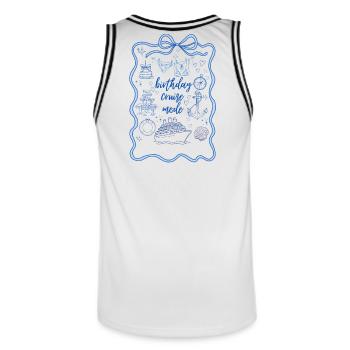 Birthday Cruise Holiday Ship Travel Groups - Men's Basketball Jersey - white/black - Back - AI Model Male 185 dark (185cm)