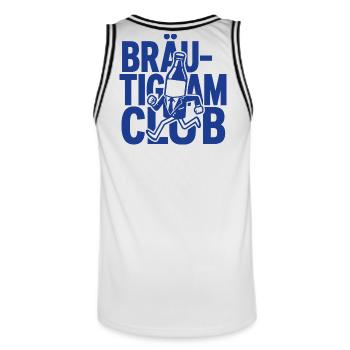 Club des mariés - Maillot de basket Homme - blanc/noir - Dos - AI Model Male 185 dark (185cm)