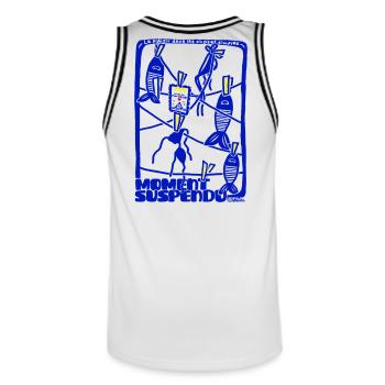 Moments Suspendus Marseille - Maillot de basket Homme - blanc/noir - Dos - AI Model Male 185 dark (185cm)
