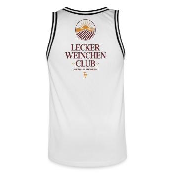 Wine Delicious Wine Club Amateurs de vin Vin rouge - Maillot de basket Homme - blanc/noir - Dos - AI Model Male 185 dark (185cm)