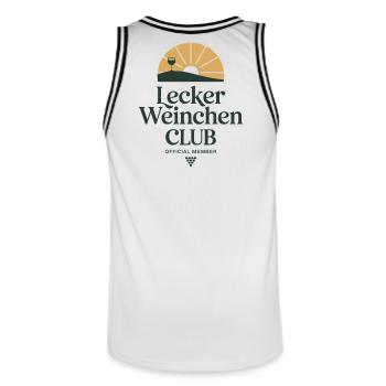 Wine Delicious Wine Club Amateurs de vin Vin rouge - Maillot de basket Homme - blanc/noir - Dos - AI Model Male 185 dark (185cm)
