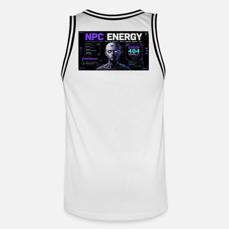 NPC ENERGY ERROR 404 - Männer Basketball-Trikot - Weiß/Schwarz