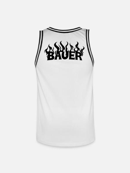 Bauer 2 - Männer Basketball-Trikot - Weiß/Schwarz