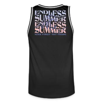Endless Summer – Vagues et ambiance de plage - Maillot de basket Homme - noir/blanc - Dos - AI Model Male 185 dark (185cm)