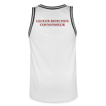 Bier Connoisseur, aber nur lecker Bierchen  - Männer Basketball-Trikot - Weiß/Schwarz - Hinten - AI Model Male 185 dark (185cm)