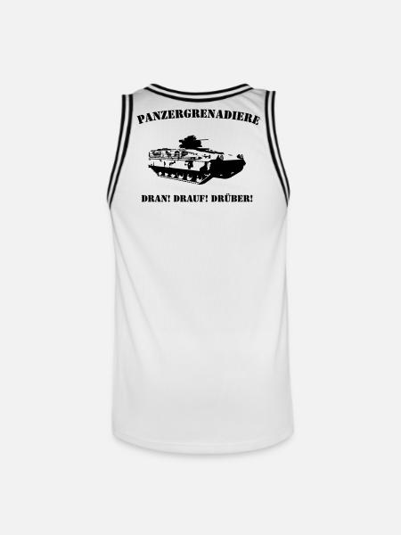 Panzergrenadiere Logo - Männer Basketball-Trikot - Weiß/Schwarz