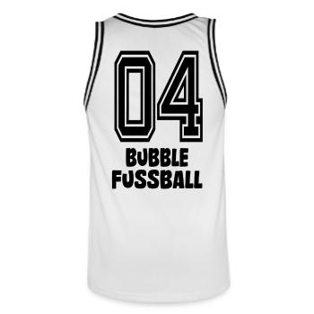 Bubble Soccer 4 Jersey Bumperball - Men's Basketball Jersey - white/black - Back - AI Model Male 185 dark (185cm)