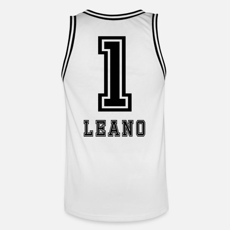 Leano - Men's Basketball Jersey - white/black