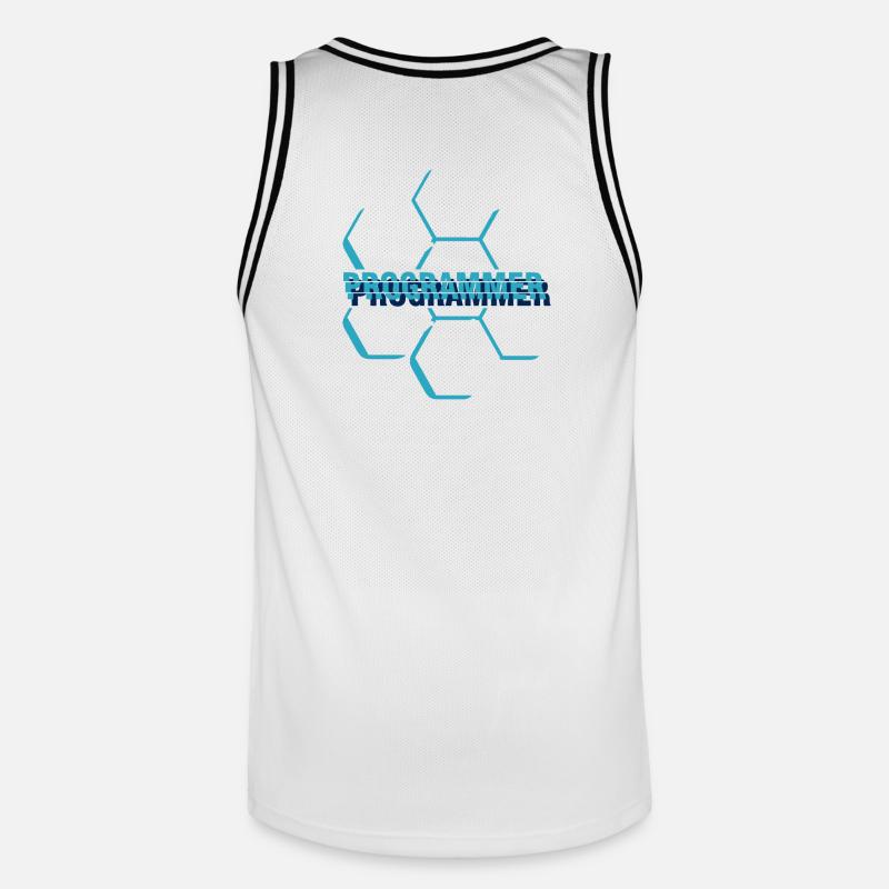 Computer programmer - programmer - Men's Basketball Jersey - white/black