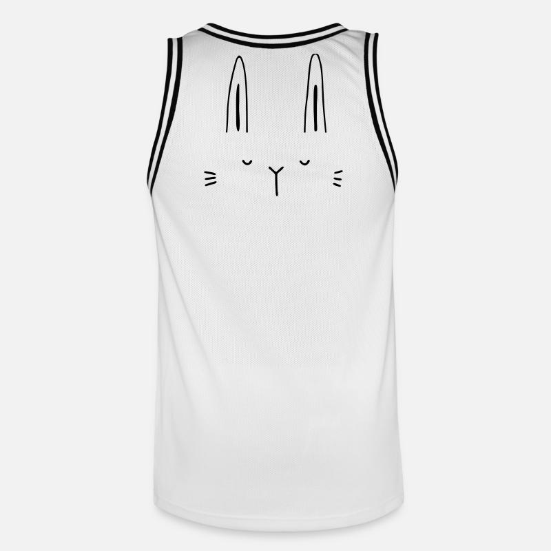 Kanin ansikte ansikte present idé - Basebollinne herr - vit/svart