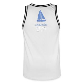 Sailing Sailing Boat - Men's Basketball Jersey - white/black - Back - AI Model Male 185 dark (185cm)