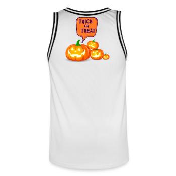 Halloween, Pumpkin, Witch - Men's Basketball Jersey - white/black - Back - AI Model Male 185 dark (185cm)