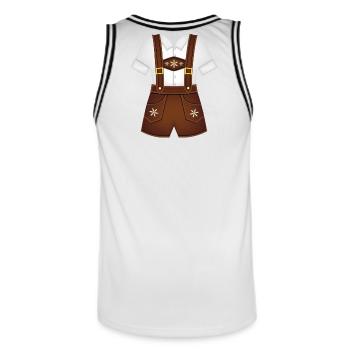 Suisse-Allemand, Bavière, Tyrol - Maillot de basket Homme - blanc/noir - Dos - AI Model Male 185 dark (185cm)