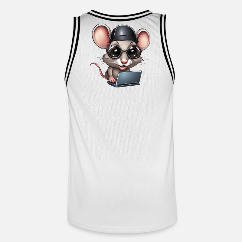 Computer, Informatikfreak, Informatiker - Männer Basketball-Trikot - Weiß/Schwarz