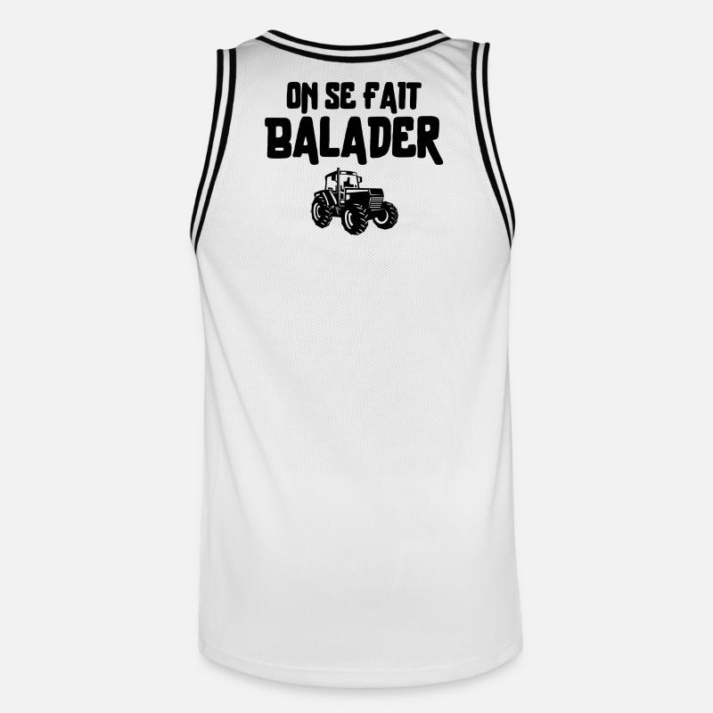 Bauer, Bauer, Bauer, Traktor - Männer Basketball-Trikot - Weiß/Schwarz
