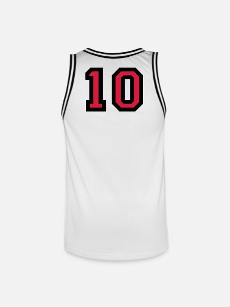 Le numéro 10 - le numéro dix - Maillot de basket Homme - blanc/noir