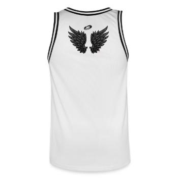 Ailes d’ange déchues Ailes d’ange Engelschen - Maillot de basket Homme - blanc/noir - Dos - AI Model Male 185 dark (185cm)