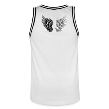 Angelwings YingYangAngel Wings - Maillot de basket Homme - blanc/noir - Dos - AI Model Male 185 dark (185cm)