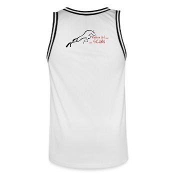 Horseback riding is beautiful... - Men's Basketball Jersey - white/black - Back - AI Model Male 185 dark (185cm)