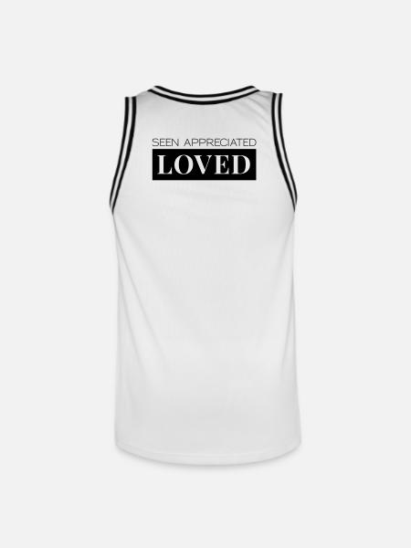Seen Appreciated Loved - Männer Basketball-Trikot - Weiß/Schwarz