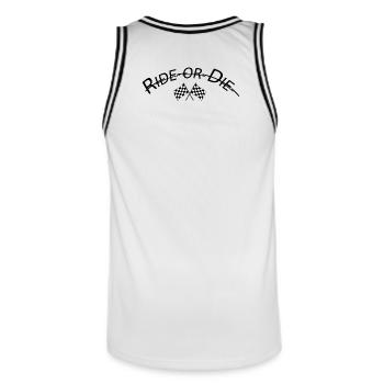 ride or die 2 - Maillot de basket Homme - blanc/noir - Dos - AI Model Male 185 dark (185cm)