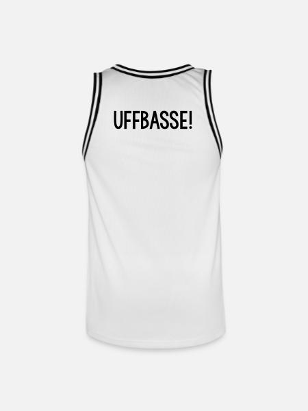 UFFBASSE Dialekt badisch - Männer Basketball-Trikot - Weiß/Schwarz