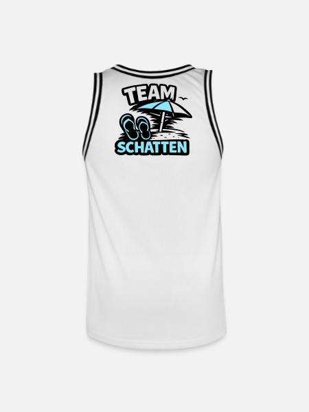 Strand Schatten FlipFlop Logo - Männer Basketball-Trikot - Weiß/Schwarz