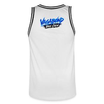 VAGABØ ND_BIKE_CREW_1 - Men's Basketball Jersey - white/black - Back - AI Model Male 185 dark (185cm)