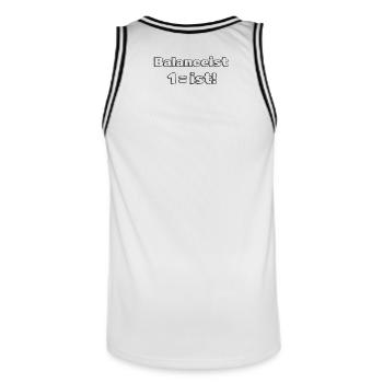 Balancist #1New 3 sw - Männer Basketball-Trikot - Weiß/Schwarz - Hinten - AI Model Male 185 dark (185cm)