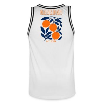 Grand-père 2024 - Maillot de basket Homme - blanc/noir - Dos - AI Model Male 185 dark (185cm)
