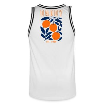 Papa Papa Père 2026 - Maillot de basket Homme - blanc/noir - Dos - AI Model Male 185 dark (185cm)