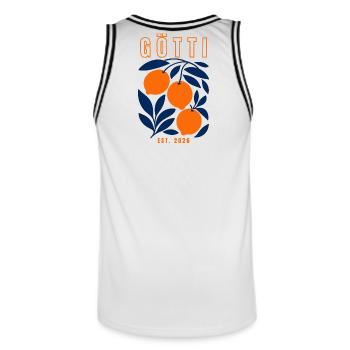 Gotti 2026 - Men's Basketball Jersey - white/black - Back - AI Model Male 185 dark (185cm)