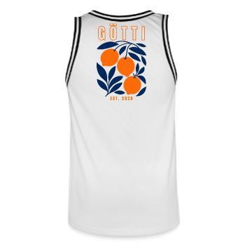 Parrain Parrain 2028 - Maillot de basket Homme - blanc/noir - Dos - AI Model Male 185 dark (185cm)
