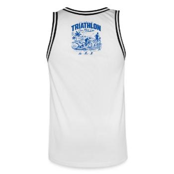 Triathlon un tour de plus - Maillot de basket Homme - blanc/noir - Dos - AI Model Male 185 dark (185cm)
