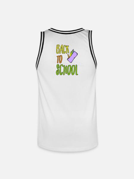 la rentrée scolaire - Maillot de basket Homme - blanc/noir